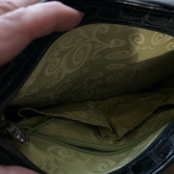 BRIGHTON Vintage - Black Crocodile-Embossed Women's Bag - Picture 9 of 13